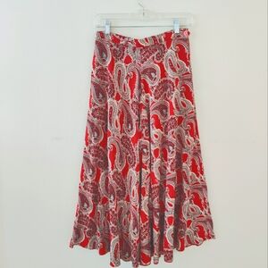 Ralph Lauren Paisley Women's Skirt Red